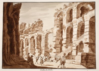 Excavations in the Colosseum, 1883 by Agostino Tofanelli